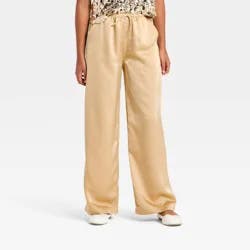 Girls' Satin Pant - art class™ Beige M