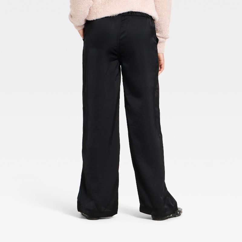 slide 2 of 3, Girls' Satin Pant - art class™ Black XL, 1 ct
