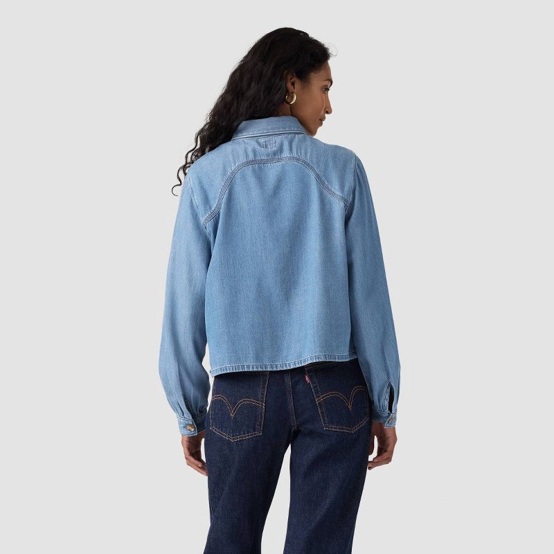 slide 2 of 4, Levi's® Women's Tini Utility Shirt - Pooide Blue XS, 1 ct