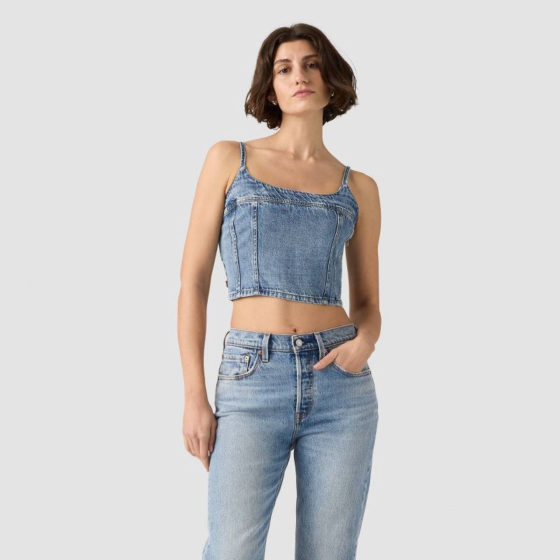 slide 1 of 2, Levi's® Women's Jadine Denim Cami Tank Top - Twisted Stone M, 1 ct