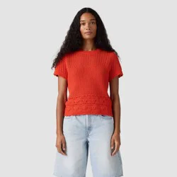 Levi's® Women's Isabelle Crochet Sweater - Signal Red XS