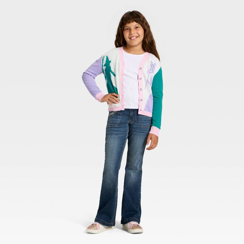 slide 3 of 3, Girls' Wicked Elphaba & Glinda Button-Up Cardigan - XS, 1 ct