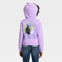 Girls' Wicked Back Graphic Hooded Fleece Sweatshirt - Purple S