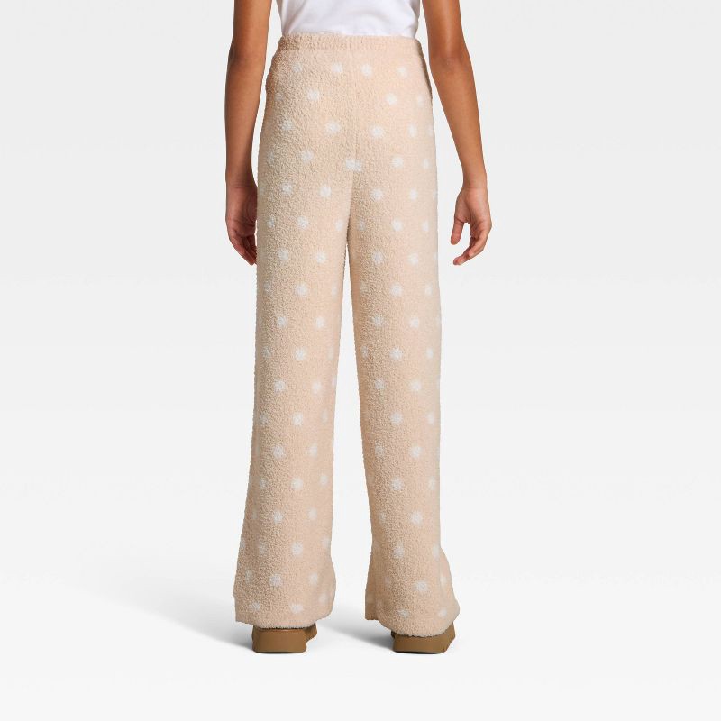 slide 3 of 4, Sanrio Girls' Hello Kitty and Friends Dot Printed Boucle Pants - Beige XS, 1 ct