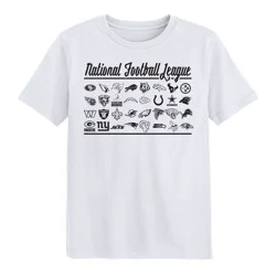 Boys' NFL Teams Short Sleeve Graphic T-Shirt - White XL