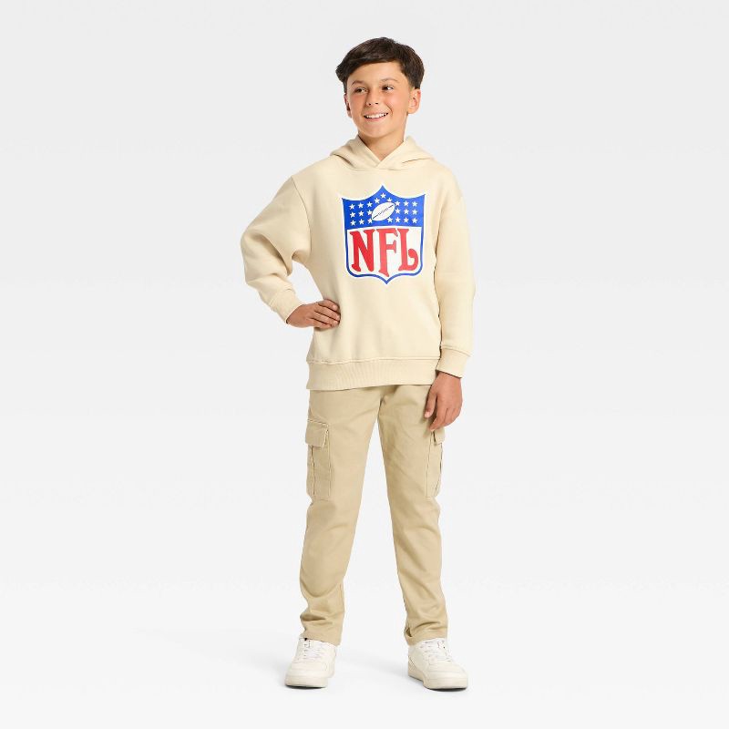 slide 4 of 4, Boys' NFL Hooded Fleece Graphic Sweatshirt - L, 1 ct