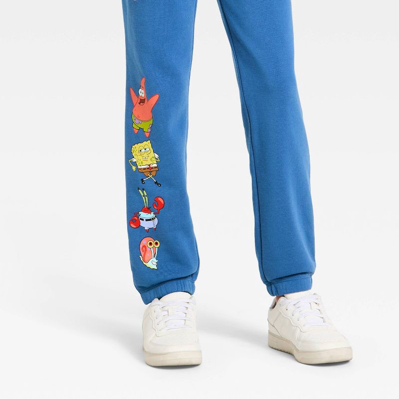 slide 2 of 4, Nickelodeon Boys' SpongeBob SquarePants Fleece Jogger Pants - Blue M, 1 ct