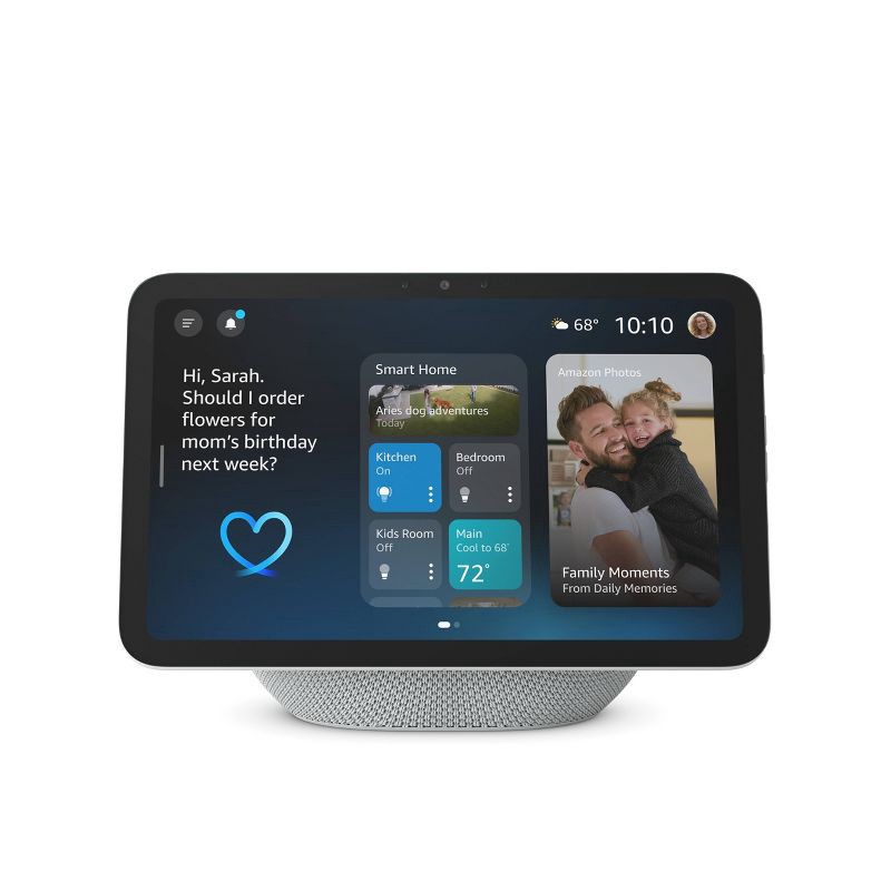 slide 1 of 7, Amazon Echo Show 8, Vibrant HD 8.7" Display with Spatial Audio, Designed for Alexa+ - Glacier White (2025), 1 ct