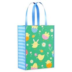 American Greetings Easter Medium Tote Bag 10", Charming Chicks and Florals