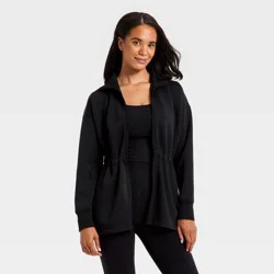 Women's Airy Sleek Long Full Zip Jacket - All In Motion™ Black S