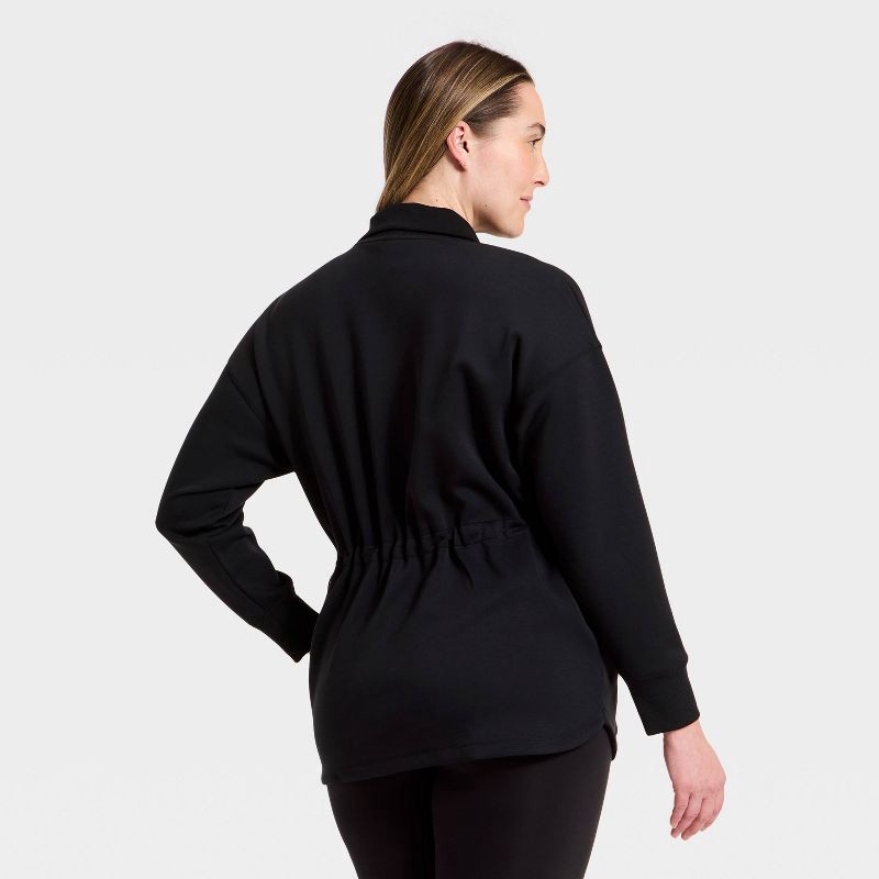 slide 5 of 5, Women's Airy Sleek Long Full Zip Jacket - All In Motion™ Black M, 1 ct