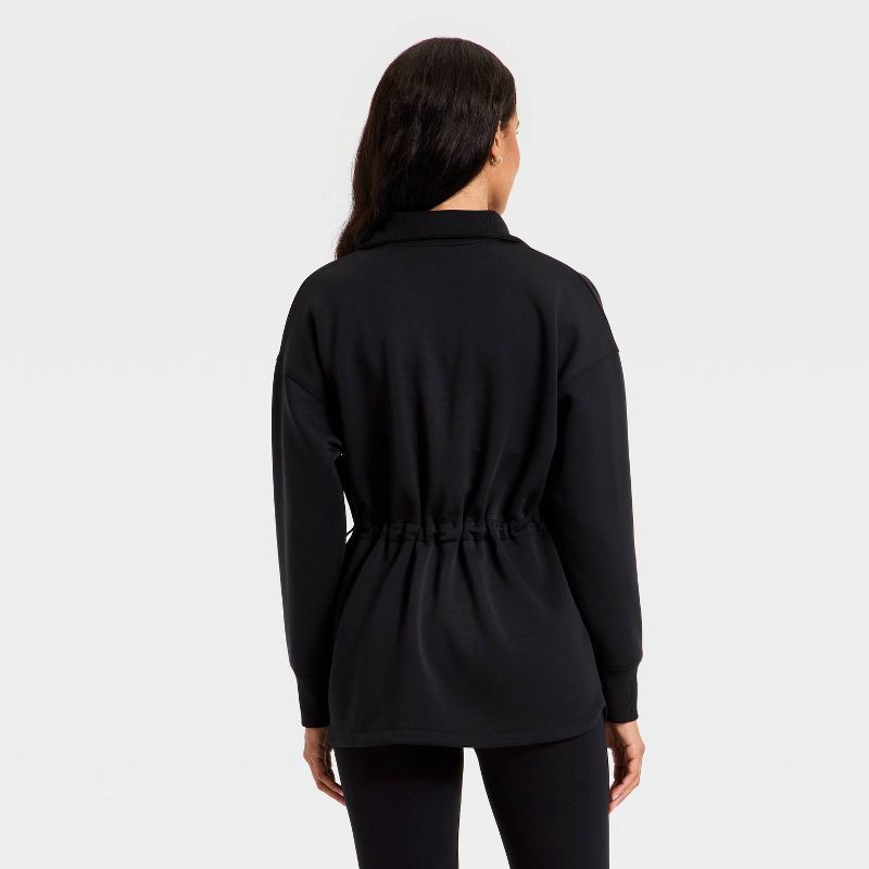 slide 2 of 5, Women's Airy Sleek Long Full Zip Jacket - All In Motion™ Black XL, 1 ct