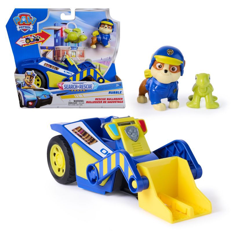 slide 1 of 8, PAW Patrol: Search and Rescue Rocky Rescue Recycler Vehicle with 2 Figures, 1 ct