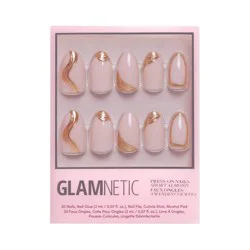 Glamnetic Material Girl Press-On Nails - 30 ct - Ulta Beauty: Almond Shape, Gloss Finish, ABS Material
