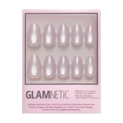Glamnetic Selenite Press-On Nails - 30 ct - Ulta Beauty: Metallic, Gloss Finish, Almond Shape