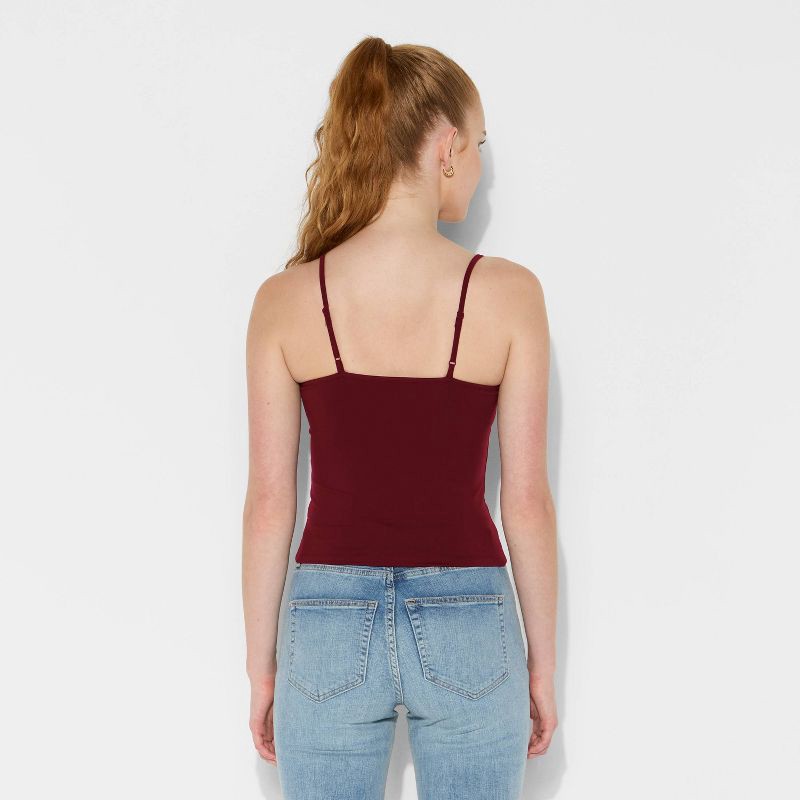 slide 3 of 4, Women's ButterBliss Camisole - Wild Fable™ Burgundy M, 1 ct