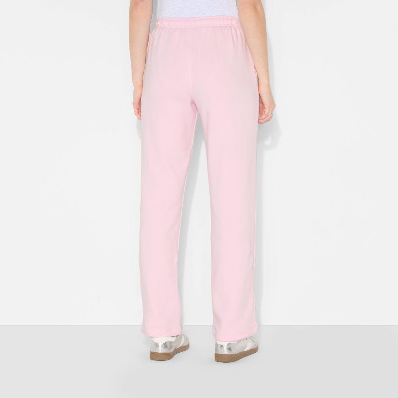 slide 3 of 3, Women's Mid-Rise Slim Straight Sweatpants - Wild Fable™ Light Pink XL, 1 ct
