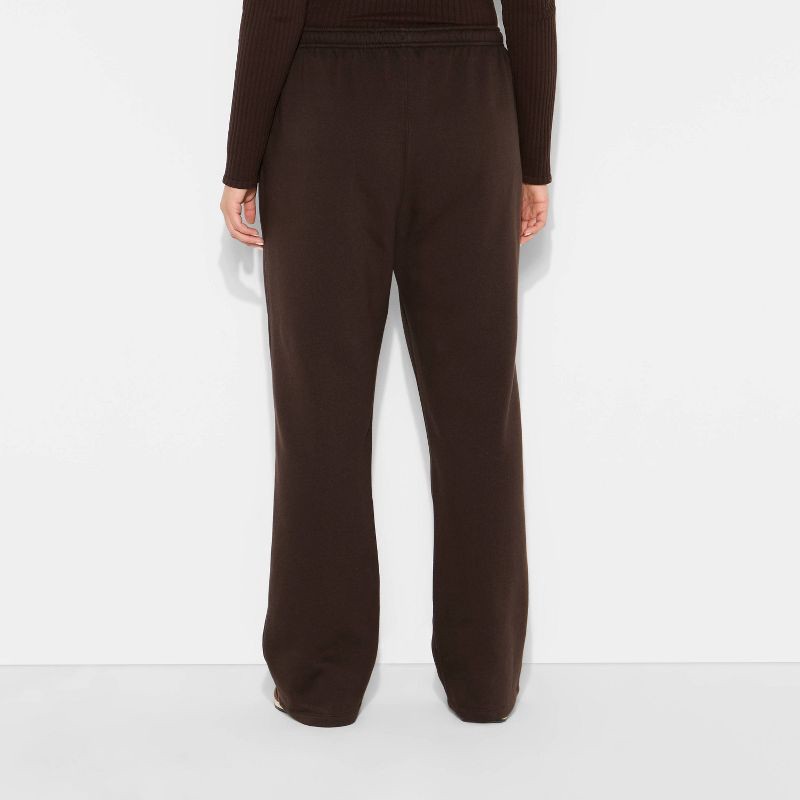 slide 3 of 3, Women's Mid-Rise Slim Straight Sweatpants - Wild Fable™ Espresso XXL, 1 ct