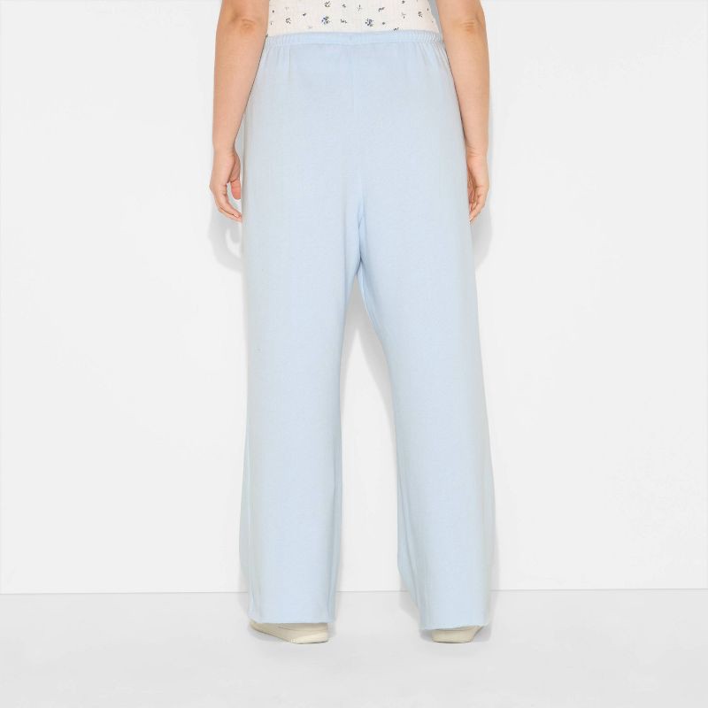 slide 3 of 3, Women's Mid-Rise Wide Leg Sweatpants - Wild Fable™ Light Blue XXL, 1 ct