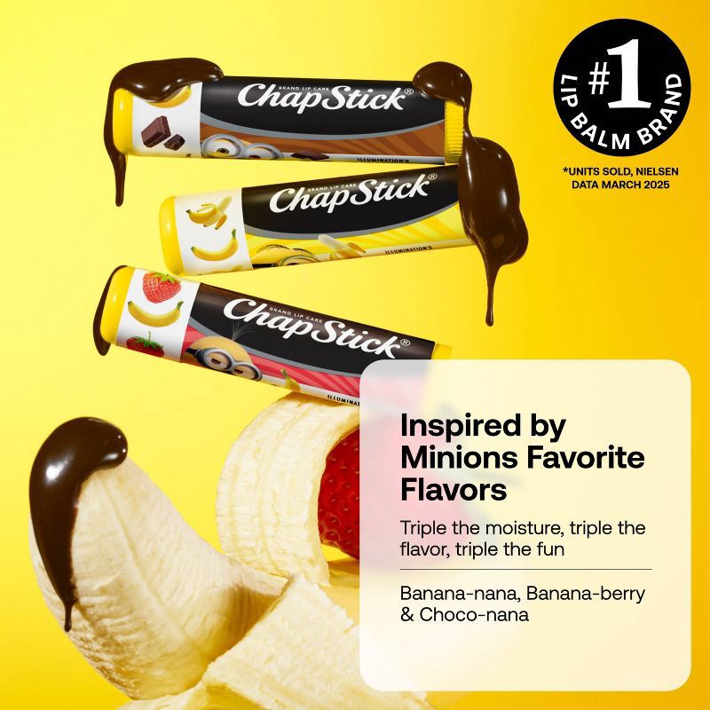 slide 3 of 8, Chapstick Minions Variety Pack Lip Balms - 3ct, 3 ct