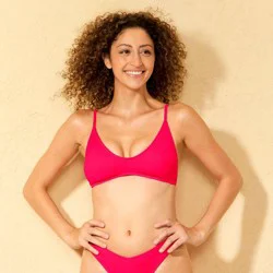 Women's Scoop Bralette Swim Bikini Top - Wild Fable™ Pink XXS