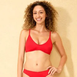 Women's Scoop Bralette Swim Bikini Top - Wild Fable™ Red XXS