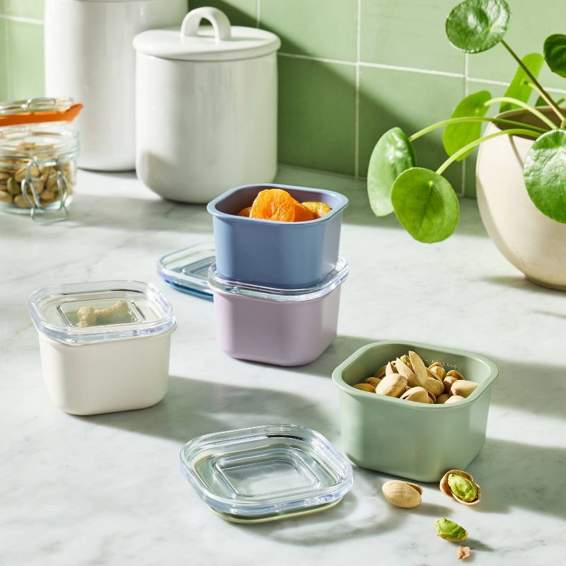 slide 2 of 4, 8pc (Set of 4) Condiment Food Storage Container Set - Figmint™, 8 ct