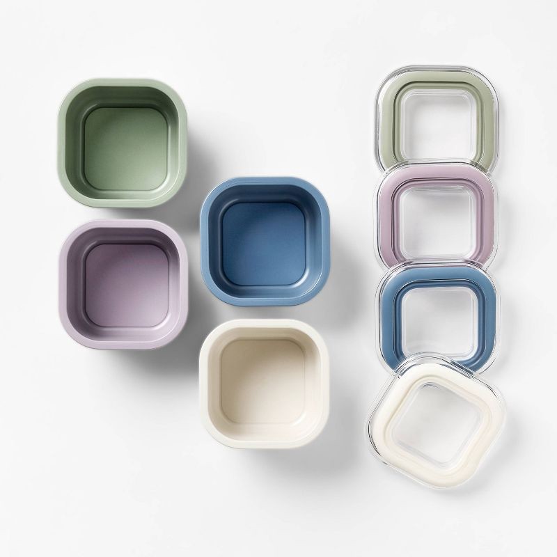 slide 3 of 4, 8pc (Set of 4) Condiment Food Storage Container Set - Figmint™, 8 ct