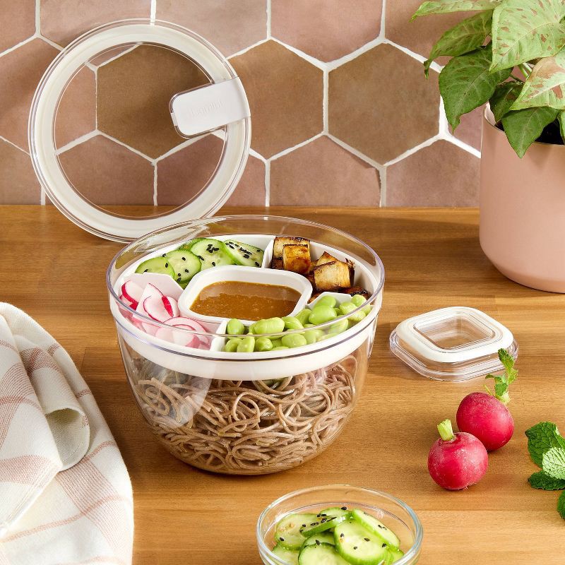 slide 2 of 5, Salad Bento Food Storage Container Cream - Figmint™, 1 ct