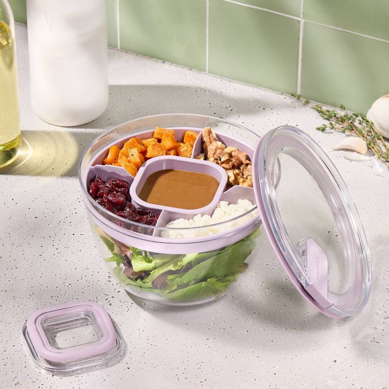 slide 2 of 5, Salad Bento Food Storage Container Lavender - Figmint™, 1 ct