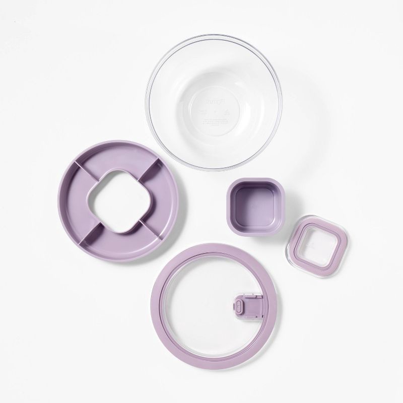 slide 3 of 5, Salad Bento Food Storage Container Lavender - Figmint™, 1 ct