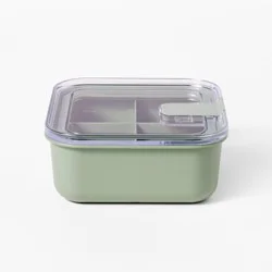 Square Bento Meal Prep Food Storage Container Sage - Figmint™