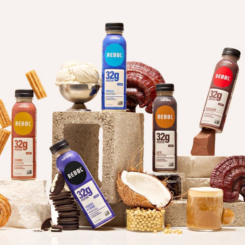 slide 5 of 5, REBBL Latte Protein Shake - 12 fl oz, 12 fl oz