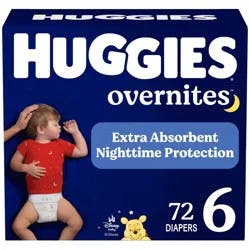Huggies Overnites Nighttime Protection Diapers - Size 6 - 72ct