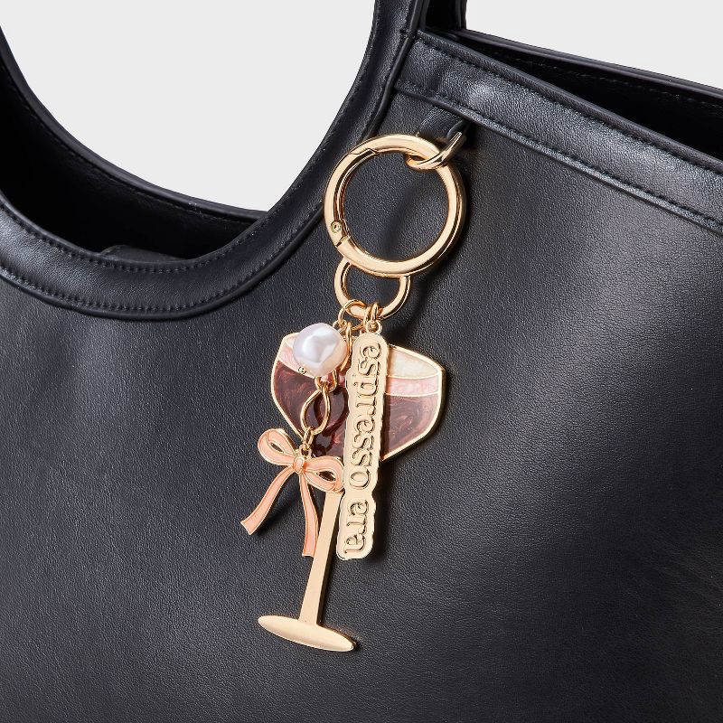 slide 2 of 2, Espresso Era with Bow Bag Charm - A New Day™ Gold/Brown, 1 ct