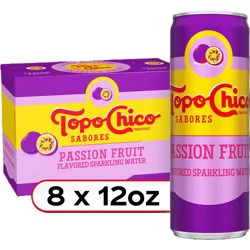 Topo Chico Sabores Passion Fruit Flavored Water - 8pk/12 fl oz