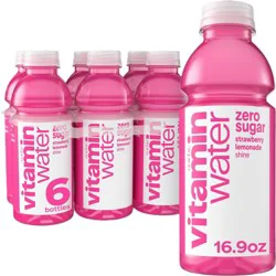 Vitamin Water vitaminwater Zero Sugar Shine Lemonade Strawberry Flavoured Water - 6pk/16.9 fl oz