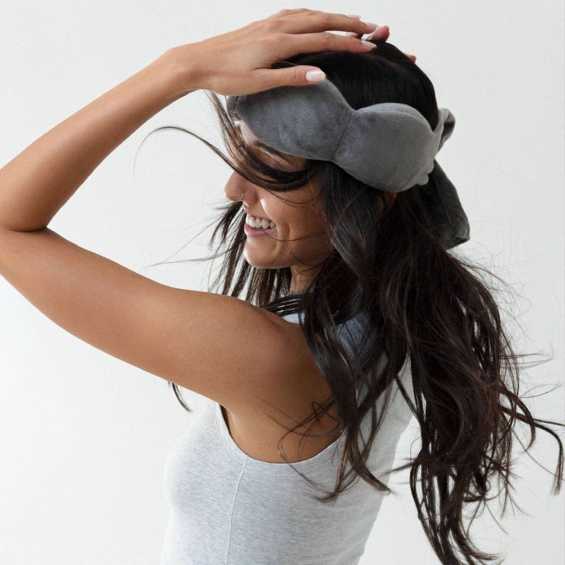 slide 4 of 6, nodpod Weighted Eye Mask Gray, 1 ct