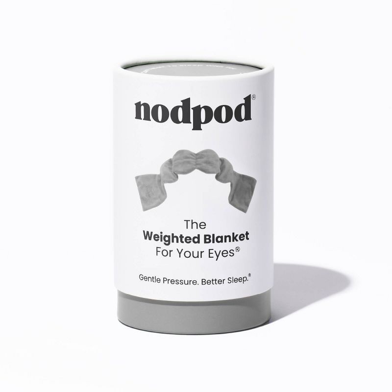 slide 1 of 6, nodpod Weighted Eye Mask Gray, 1 ct