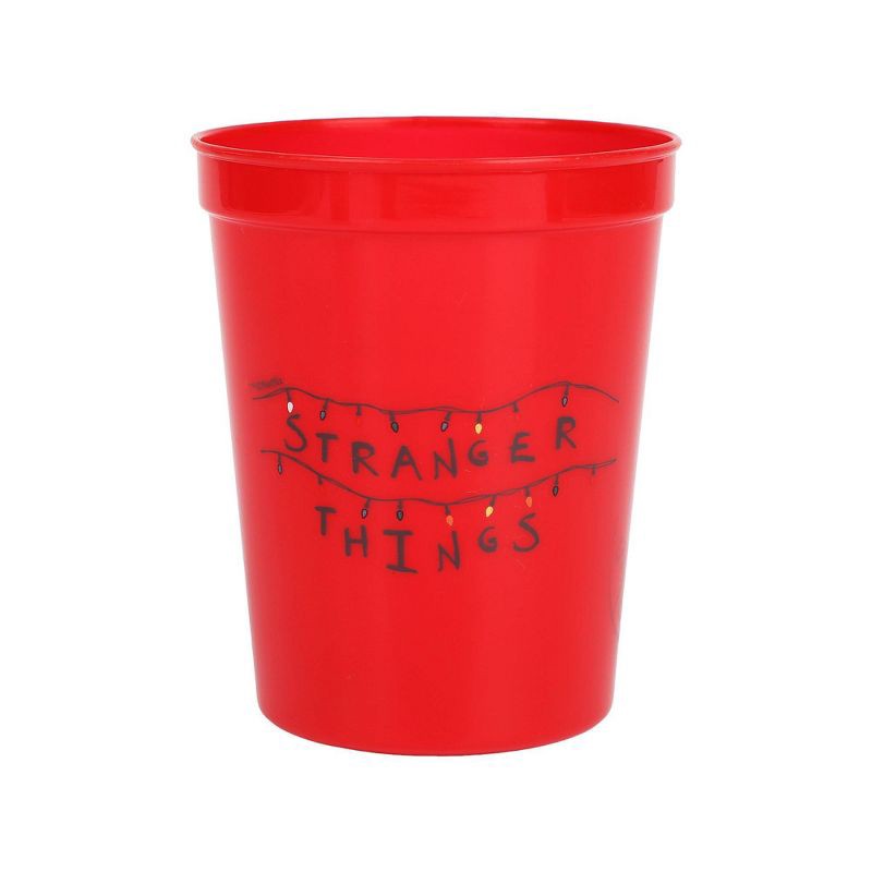 slide 3 of 6, Packed Party Stranger Things 15.5oz 4ct Plastic Stadium Cups, 4 ct; 15.5 oz