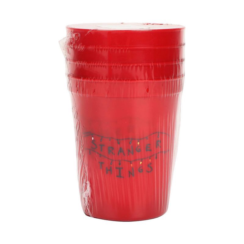 slide 4 of 6, Packed Party Stranger Things 15.5oz 4ct Plastic Stadium Cups, 4 ct; 15.5 oz