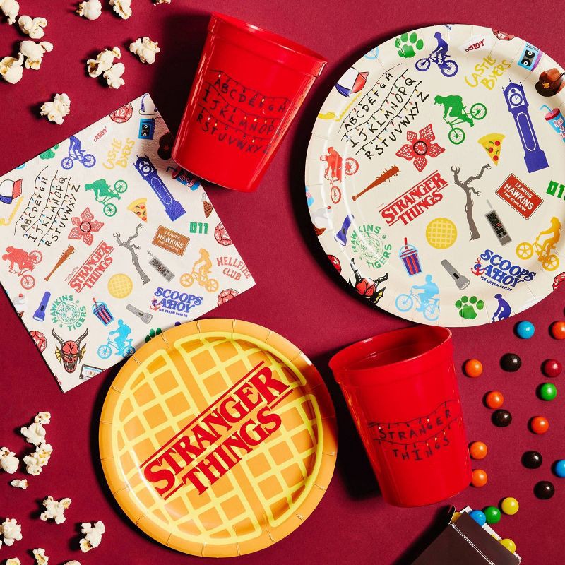 slide 5 of 6, Packed Party Stranger Things 15.5oz 4ct Plastic Stadium Cups, 4 ct; 15.5 oz