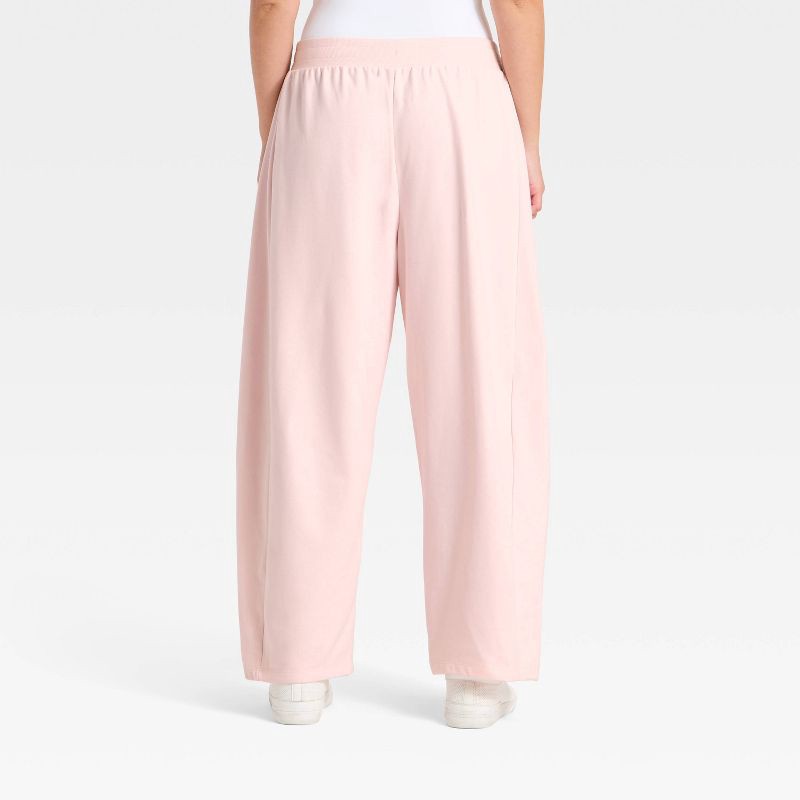slide 5 of 5, Women's Active Comfort French Terry High-Rise Barrel Leg Sweatpants - All In Motion™ Light Pink XL, 1 ct