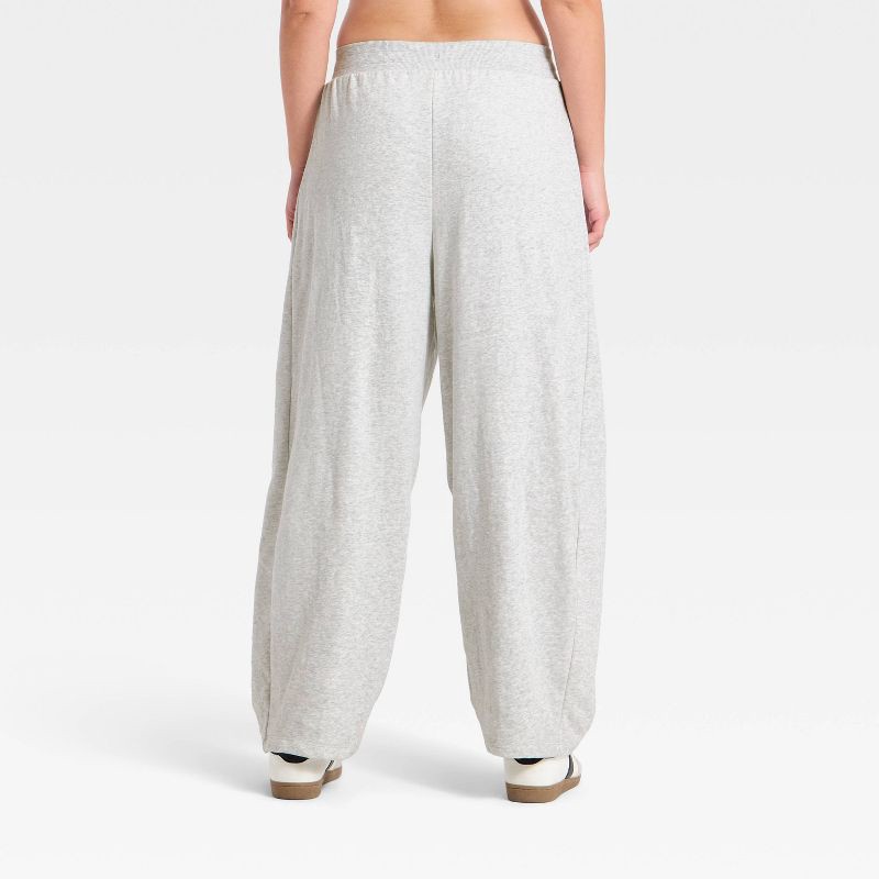 slide 3 of 5, Women's Active Comfort French Terry High-Rise Barrel Leg Sweatpants - All In Motion™ Heathered Gray XXL, 1 ct