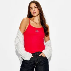 Women's Pointelle Graphic Camisole - Wild Fable™ Red Clothing S