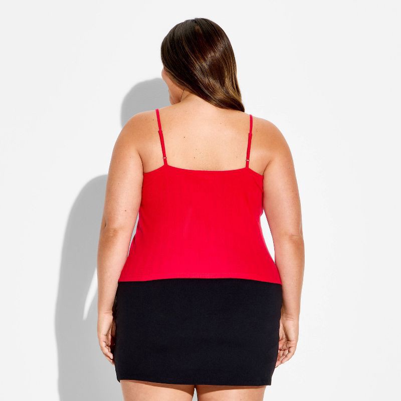 slide 2 of 3, Women's Pointelle Graphic Camisole - Wild Fable™ Red Clothing XXL, 1 ct