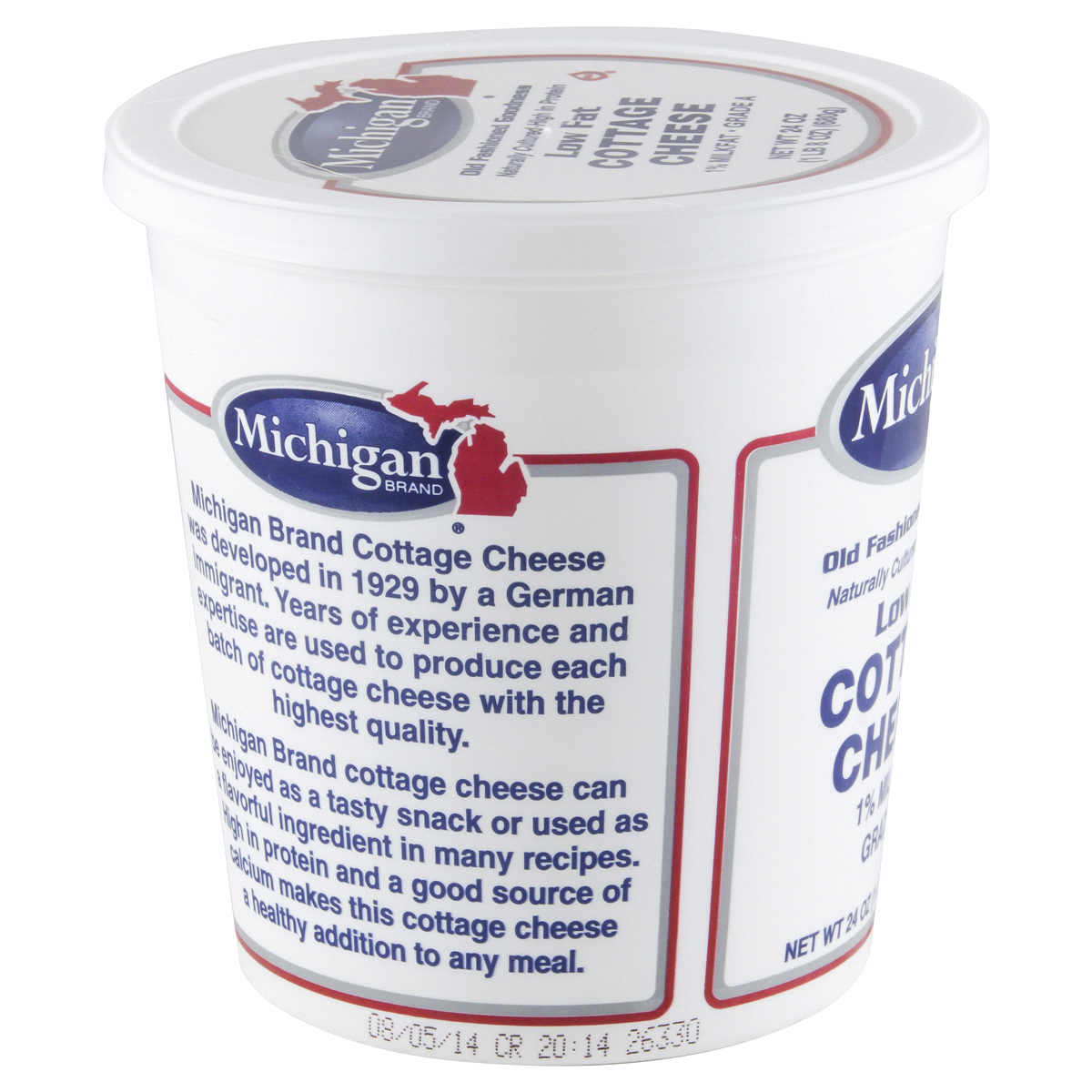 slide 4 of 5, Michigan Brand 1% Milkfat Low-Fat Cottage Cheese, 24 oz