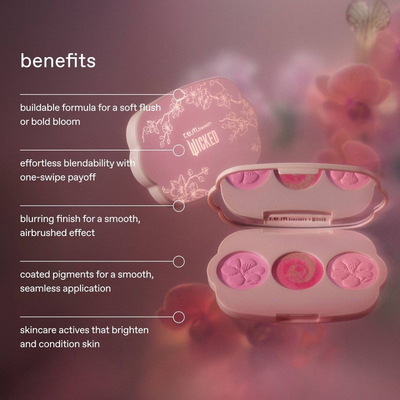 slide 5 of 8, r.e.m. beauty Wicked For Good Cherry Blossom Blush Palette - Pink - 0.27 fl oz - Ulta Beauty, 0.27 fl oz