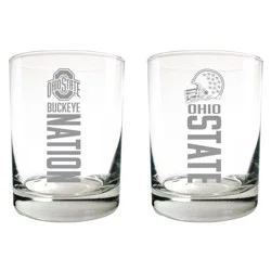 NCAA Iowa State Cyclones 2pk Glass Rocks Set