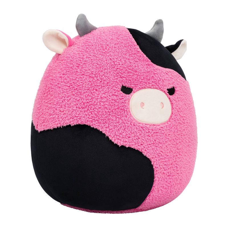slide 3 of 11, Squishmallows 14" Pollyanna Knitted Black and Pink Cow Cozymallows Large Plush, 1 ct